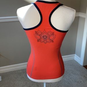 NWOT Alp-N-Rock Alp N Rock Orange Coral Blue Embroidered Yoga Tank Top Size 1 XS
